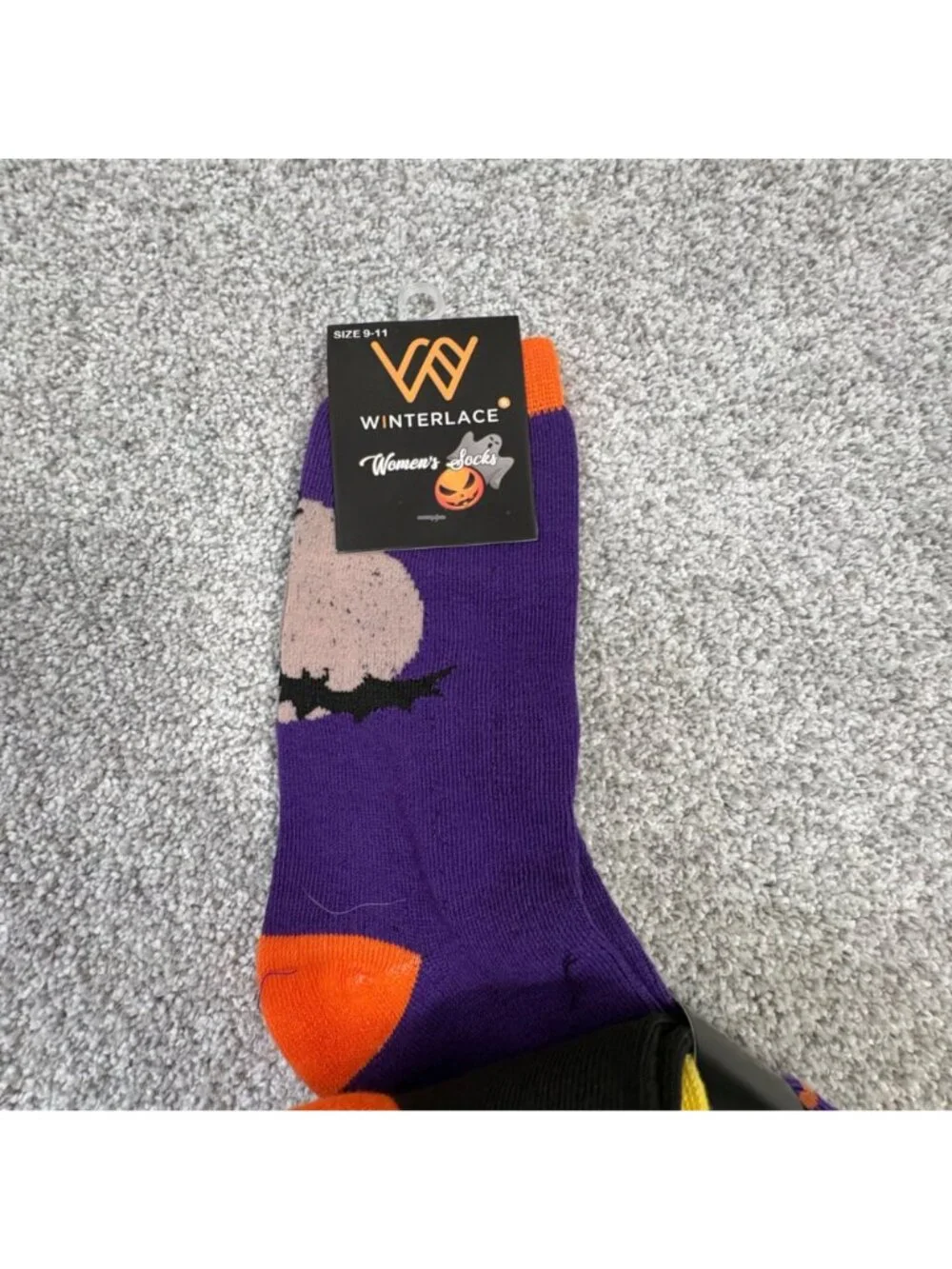 Winterlace Womens Halloween Themed Socks Size 9-11 3-Pack Polyester Blend New